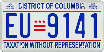 DC license plate EU9141