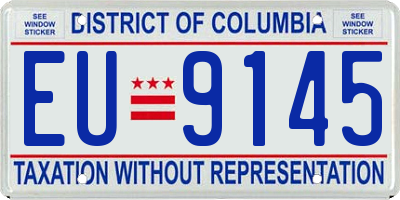 DC license plate EU9145
