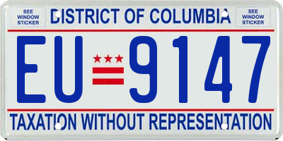 DC license plate EU9147