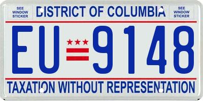 DC license plate EU9148