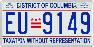 DC license plate EU9149