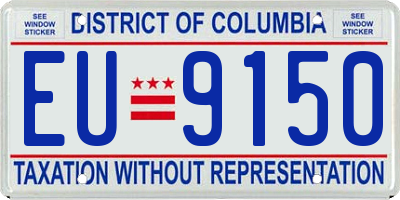 DC license plate EU9150