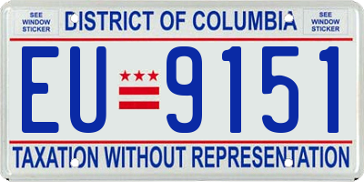 DC license plate EU9151