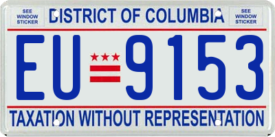 DC license plate EU9153