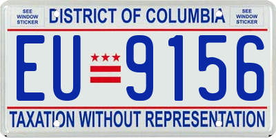 DC license plate EU9156