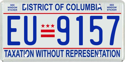 DC license plate EU9157