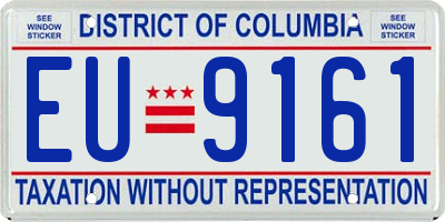 DC license plate EU9161