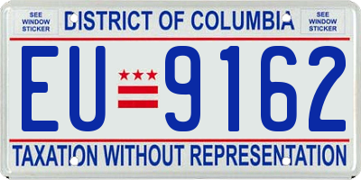 DC license plate EU9162