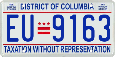 DC license plate EU9163