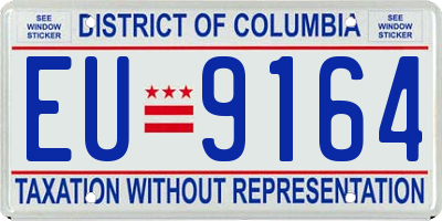 DC license plate EU9164