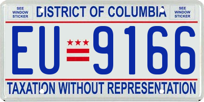 DC license plate EU9166