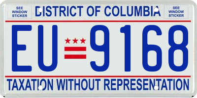 DC license plate EU9168