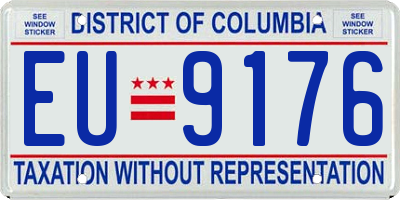 DC license plate EU9176
