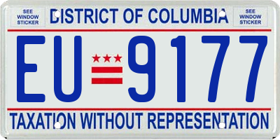 DC license plate EU9177