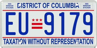 DC license plate EU9179