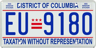 DC license plate EU9180