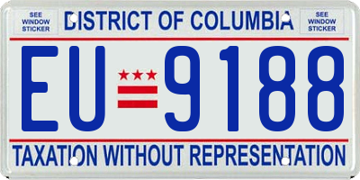 DC license plate EU9188