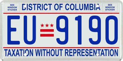 DC license plate EU9190