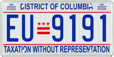 DC license plate EU9191