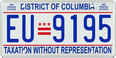 DC license plate EU9195
