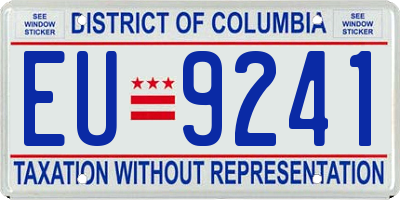DC license plate EU9241