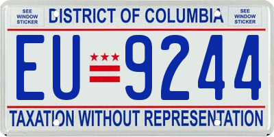 DC license plate EU9244