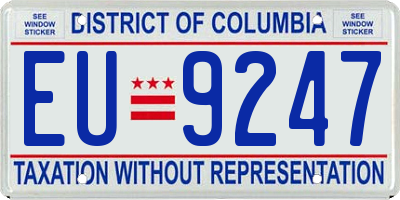 DC license plate EU9247