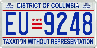 DC license plate EU9248