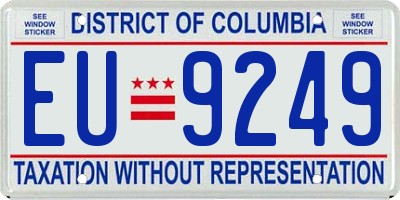 DC license plate EU9249