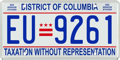 DC license plate EU9261