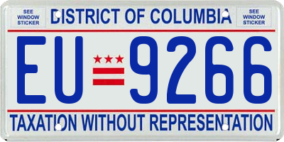 DC license plate EU9266