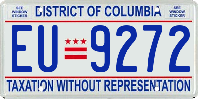 DC license plate EU9272
