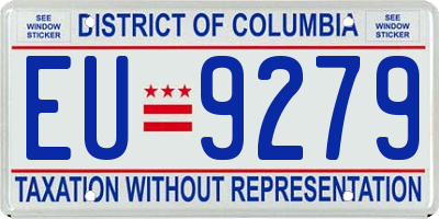 DC license plate EU9279