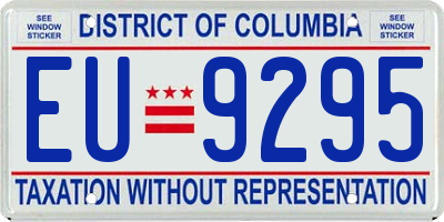 DC license plate EU9295