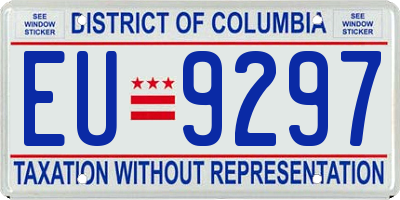 DC license plate EU9297