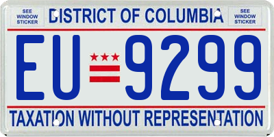 DC license plate EU9299