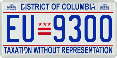 DC license plate EU9300