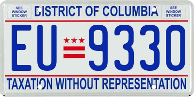 DC license plate EU9330