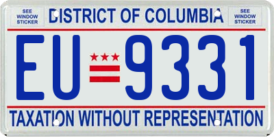 DC license plate EU9331