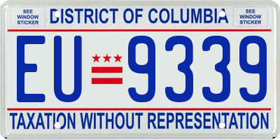 DC license plate EU9339