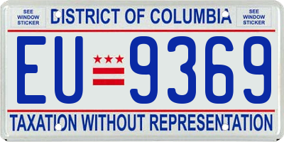 DC license plate EU9369