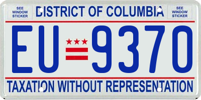 DC license plate EU9370