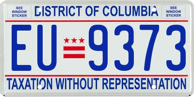 DC license plate EU9373