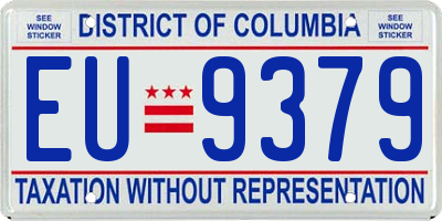 DC license plate EU9379