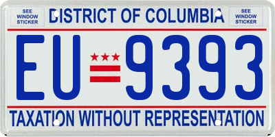 DC license plate EU9393
