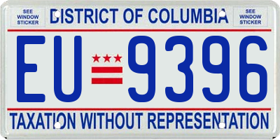 DC license plate EU9396