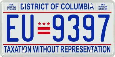 DC license plate EU9397