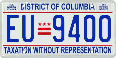 DC license plate EU9400