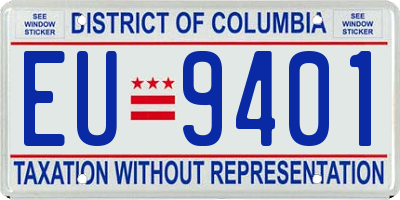 DC license plate EU9401