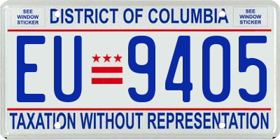 DC license plate EU9405
